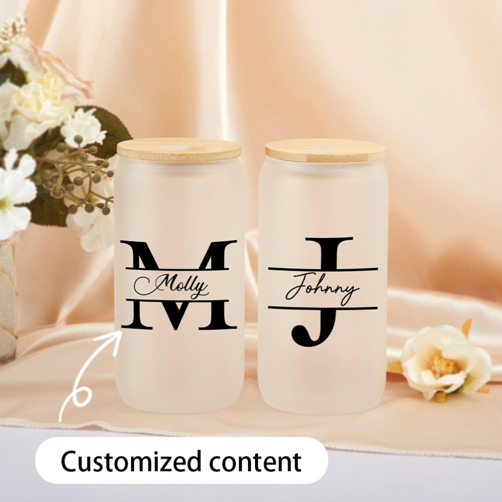 Coffee Equipment Names - Copo de Vidro Fosco Personalizado com