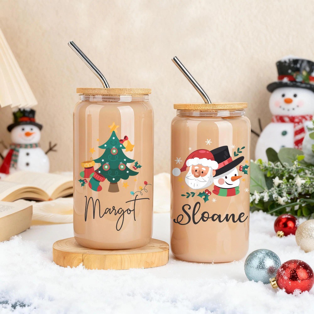 Copo de vidro de Natal com nom - Coffee Equipment Names avaliação e preço