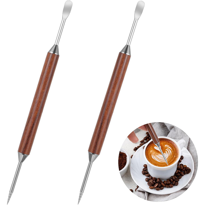 2 pçs café arte caneta latte a - Coffee Equipment Kit avaliação e preço
